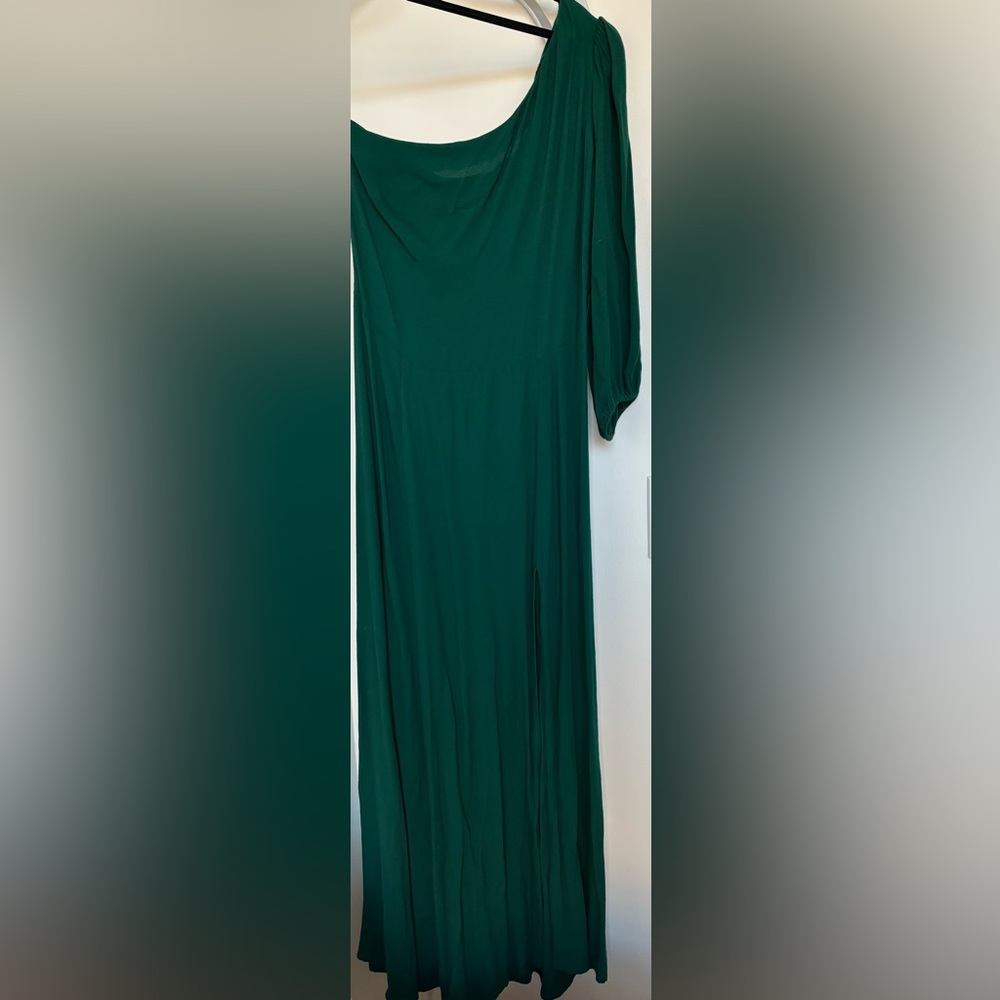 reformation lawrence dress / size 6 / emerald green - Picture 4 of 10